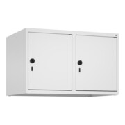 C+P Aufsatzschrank, 9016/9016 500x800x500mm Verschluss Sicherheits-Drehriegel 2 Abteile