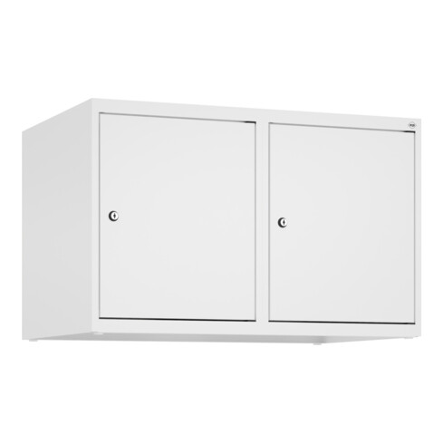 C+P Aufsatzschrank, 9016/9016 500x800x500mm Verschluss Zylinderschloss 2 Abteile