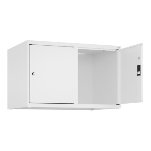 C+P Aufsatzschrank, 9016/9016 500x800x500mm Verschluss Zylinderschloss 2 Abteile