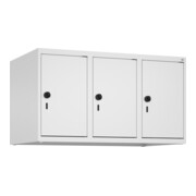 C+P Aufsatzschrank, 9016/9016 500x900x500mm Verschluss Sicherheits-Drehriegel 3 Abteile