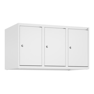 C+P Aufsatzschrank, 9016/9016 500x900x500mm Verschluss Zylinderschloss 3 Abteile