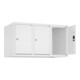 C+P Aufsatzschrank, 9016/9016 500x900x500mm Verschluss Zylinderschloss 3 Abteile-2