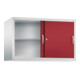 C+P Aufsatzschrank Acurado, H790xB1200xT500mm, Front Rubinrot, Korpus Lichtgrau (2055-09)