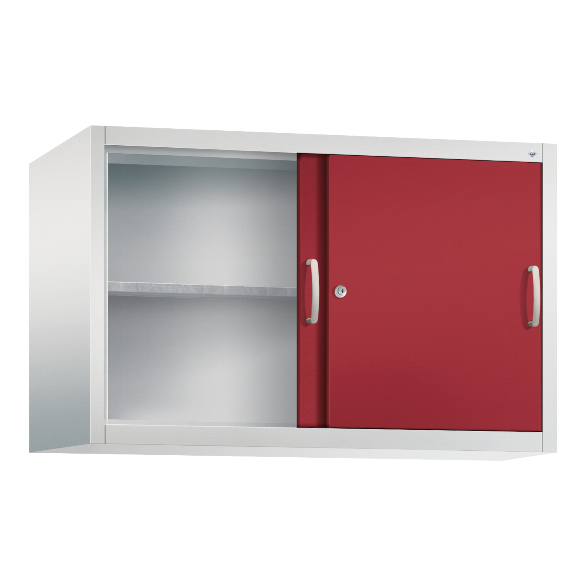 C+P Aufsatzschrank Acurado, H790xB1200xT500mm, Front Rubinrot, Korpus Lichtgrau (2055-09) ; C + P Möbelsysteme