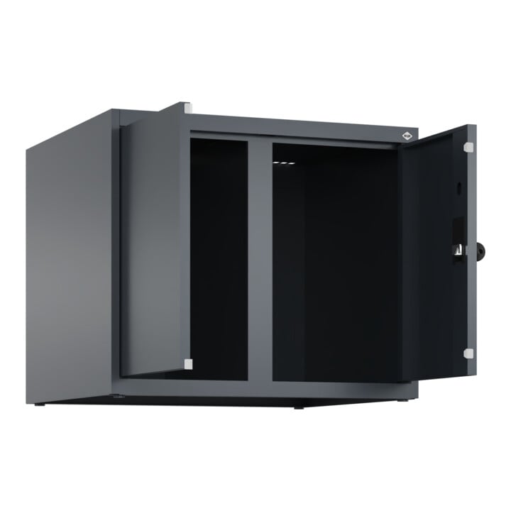 C+P Aufsatzschrank Classic PLUS, 2 Abteile, 500x600x500mm, 7016/7016 Verschluss Sicherheits-Drehriegel