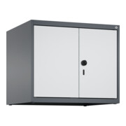 C+P Aufsatzschrank Classic PLUS, 2 Abteile, 500x600x500mm, 7016/7035 Verschluss Sicherheits-Drehriegel