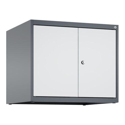 C+P Aufsatzschrank Classic PLUS, 2 Abteile, 500x600x500mm, 7016/7035 Verschluss Zylinderschloss