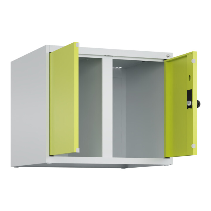 C+P Aufsatzschrank Classic PLUS, 2 Abteile, 500x600x500mm, 7035/0024 Verschluss Sicherheits-Drehriegel
