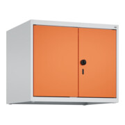 C+P Aufsatzschrank Classic PLUS, 2 Abteile, 500x600x500mm, 7035/2004 Verschluss Sicherheits-Drehriegel