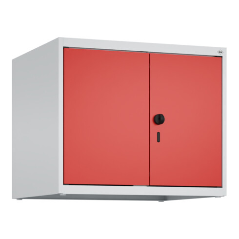 C+P Aufsatzschrank Classic PLUS, 2 Abteile, 500x600x500mm, 7035/3020 Verschluss Sicherheits-Drehriegel