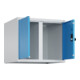 C+P Aufsatzschrank Classic PLUS, 2 Abteile, 500x600x500mm, 7035/5012 Verschluss Sicherheits-Drehriegel-2