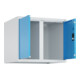 C+P Aufsatzschrank Classic PLUS, 2 Abteile, 500x600x500mm, 7035/5012 Verschluss Zylinderschloss-5