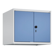 C+P Aufsatzschrank Classic PLUS, 2 Abteile, 500x600x500mm, 7035/5023 Verschluss Sicherheits-Drehriegel