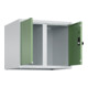 C+P Aufsatzschrank Classic PLUS, 2 Abteile, 500x600x500mm, 7035/6011 Verschluss Sicherheits-Drehriegel-2
