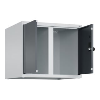C+P Aufsatzschrank Classic PLUS, 2 Abteile, 500x600x500mm, 7035/7016 Verschluss Sicherheits-Drehriegel