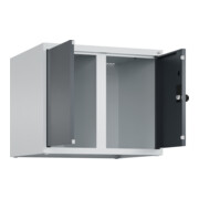 C+P Aufsatzschrank Classic PLUS, 2 Abteile, 500x600x500mm, 7035/7016 Verschluss Sicherheits-Drehriegel