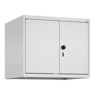 C+P Aufsatzschrank Classic PLUS, 2 Abteile, 500x600x500mm, 7035/7035 Verschluss Sicherheits-Drehriegel