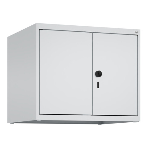 C+P Aufsatzschrank Classic PLUS, 2 Abteile, 500x600x500mm, 7035/7035 Verschluss Sicherheits-Drehriegel