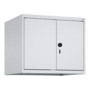 C+P Aufsatzschrank Classic PLUS, 2 Abteile, 500x600x500mm, 7035/7035 Verschluss Sicherheits-Drehriegel