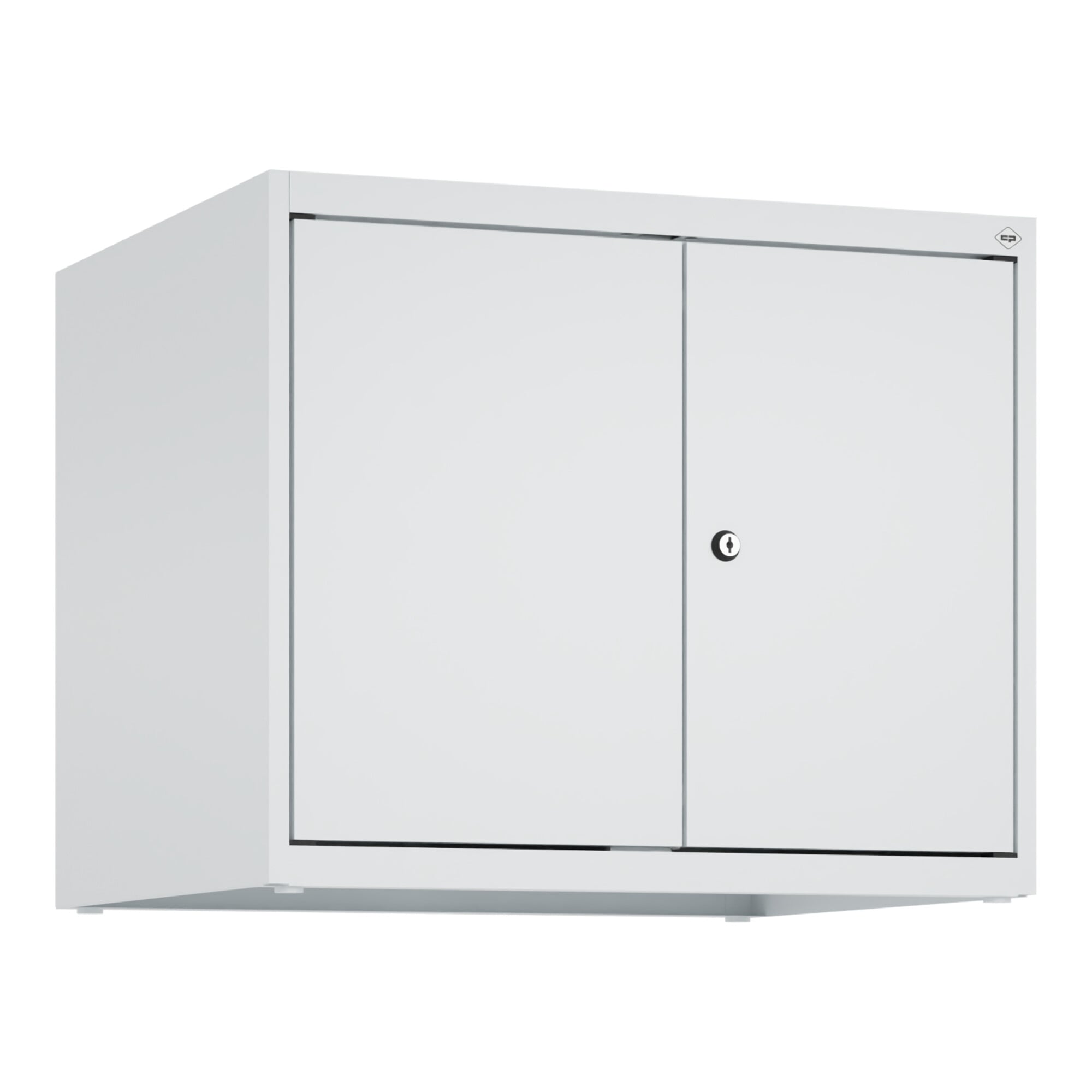 C+P Aufsatzschrank Classic PLUS, 2 Abteile, 500x600x500mm, 7035/7035 Verschluss Zylinderschloss ; C + P Möbelsysteme