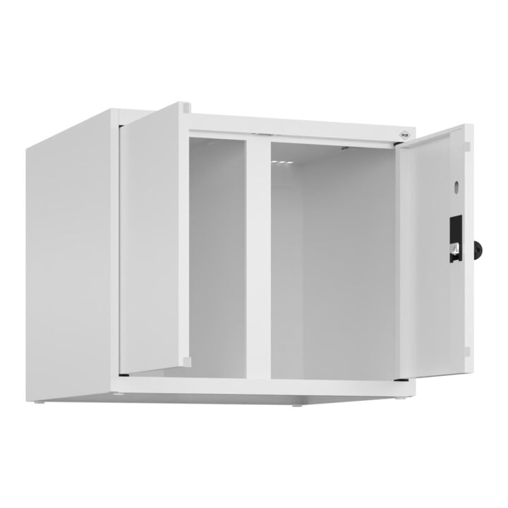 C+P Aufsatzschrank Classic PLUS, 2 Abteile, 500x600x500mm, 9016/9016 Verschluss Sicherheits-Drehriegel