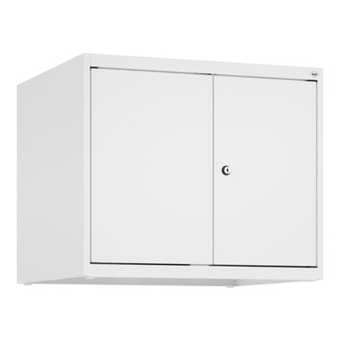 C+P Aufsatzschrank Classic PLUS, 2 Abteile, 500x600x500mm, 9016/9016 Verschluss Zylinderschloss