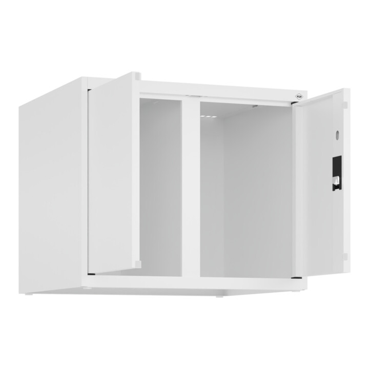 C+P Aufsatzschrank Classic PLUS, 2 Abteile, 500x600x500mm, 9016/9016 Verschluss Zylinderschloss