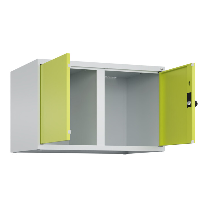 C+P Aufsatzschrank Classic PLUS, 2 Abteile, 500x800x500mm, 7035/0024 Verschluss Sicherheits-Drehriegel