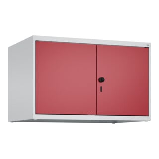 C+P Aufsatzschrank Classic PLUS, 2 Abteile, 500x800x500mm, 7035/3003 Verschluss Sicherheits-Drehriegel