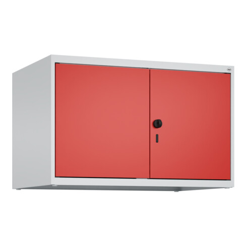 C+P Aufsatzschrank Classic PLUS, 2 Abteile, 500x800x500mm, 7035/3020 Verschluss Sicherheits-Drehriegel