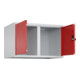 C+P Aufsatzschrank Classic PLUS, 2 Abteile, 500x800x500mm, 7035/3020 Verschluss Sicherheits-Drehriegel-2