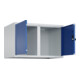 C+P Aufsatzschrank Classic PLUS, 2 Abteile, 500x800x500mm, 7035/5010 Verschluss Sicherheits-Drehriegel-1