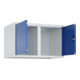 C+P Aufsatzschrank Classic PLUS, 2 Abteile, 500x800x500mm, 7035/5010 Verschluss Zylinderschloss-5