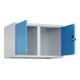 C+P Aufsatzschrank Classic PLUS, 2 Abteile, 500x800x500mm, 7035/5012 Verschluss Sicherheits-Drehriegel-2