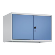 C+P Aufsatzschrank Classic PLUS, 2 Abteile, 500x800x500mm, 7035/5023 Verschluss Sicherheits-Drehriegel