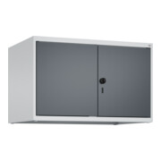 C+P Aufsatzschrank Classic PLUS, 2 Abteile, 500x800x500mm, 7035/7016 Verschluss Sicherheits-Drehriegel