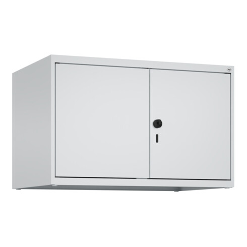 C+P Aufsatzschrank Classic PLUS, 2 Abteile, 500x800x500mm, 7035/7035 Verschluss Sicherheits-Drehriegel