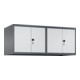 C+P Aufsatzschrank Classic PLUS, 4 Abteile, 500x1200x500mm, 7016/7035 Verschluss Sicherheits-Drehriegel-1
