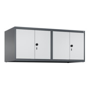 C+P Aufsatzschrank Classic PLUS, 4 Abteile, 500x1200x500mm, 7016/7035 Verschluss Sicherheits-Drehriegel
