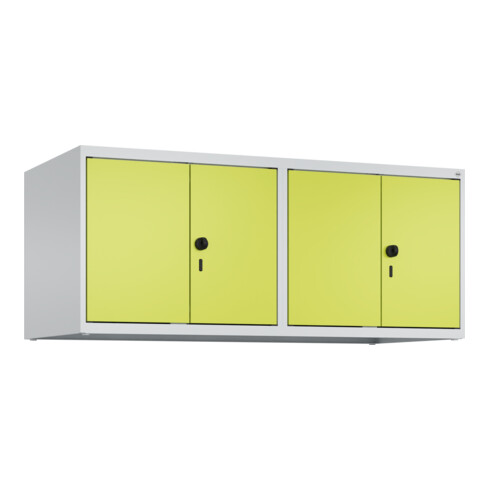 C+P Aufsatzschrank Classic PLUS, 4 Abteile, 500x1200x500mm, 7035/0024 Verschluss Sicherheits-Drehriegel