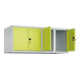 C+P Aufsatzschrank Classic PLUS, 4 Abteile, 500x1200x500mm, 7035/0024 Verschluss Sicherheits-Drehriegel-2