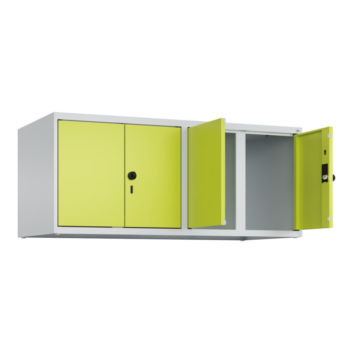C+P Aufsatzschrank Classic PLUS, 4 Abteile, 500x1200x500mm, 7035/0024 Verschluss Sicherheits-Drehriegel