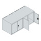 C+P Aufsatzschrank Classic PLUS, 4 Abteile, 500x1200x500mm, 7035/0024 Verschluss Sicherheits-Drehriegel
