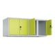 C+P Aufsatzschrank Classic PLUS, 4 Abteile, 500x1200x500mm, 7035/0024 Verschluss Sicherheits-Drehriegel