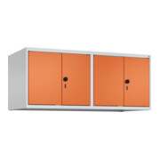 C+P Aufsatzschrank Classic PLUS, 4 Abteile, 500x1200x500mm, 7035/2004 Verschluss Sicherheits-Drehriegel