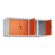 C+P Aufsatzschrank Classic PLUS, 4 Abteile, 500x1200x500mm, 7035/2004 Verschluss Sicherheits-Drehriegel