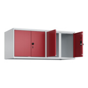 C+P Aufsatzschrank Classic PLUS, 4 Abteile, 500x1200x500mm, 7035/3003 Verschluss Sicherheits-Drehriegel