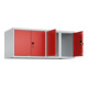 C+P Aufsatzschrank Classic PLUS, 4 Abteile, 500x1200x500mm, 7035/3020 Verschluss Sicherheits-Drehriegel-1