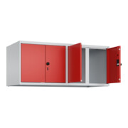 C+P Aufsatzschrank Classic PLUS, 4 Abteile, 500x1200x500mm, 7035/3020 Verschluss Sicherheits-Drehriegel