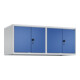 C+P Aufsatzschrank Classic PLUS, 4 Abteile, 500x1200x500mm, 7035/5010 Verschluss Sicherheits-Drehriegel-1